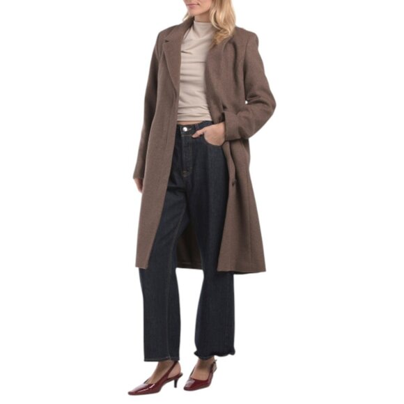 COLE HAAN Portabella Wool Blend Single Breasted Coat - Picture 1 of 2